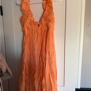Women’s Maxi Dress in Peach Orange